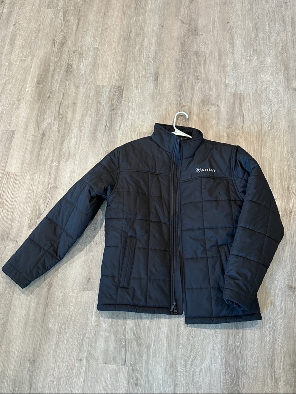 Ariat Men's Black Quilted Puffer Jacket with Stand Collar